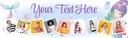 Personalised Happy Birthday Banner - Cute Mermaid - 9 Photo Upload