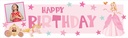 Personalised Happy Birthday Banner - Fairytale Princess - 1 Photo Upload