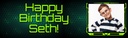 Personalised Happy Birthday Banner - Green Gaming - 1 Photo Upload New