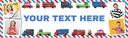 Personalised Happy Birthday Banner - Lorry & Truck - 4 Photo Upload