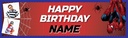 Personalised Happy Birthday Banner - Spider Man Superhero - 2 Photo Upload