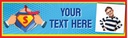 Personalised Happy Birthday Banner - Superman Design Superhero - 2 Photo Upload