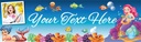 Personalised Happy Birthday Banner - Under The Sea Mermaid - 1 Photo Upload