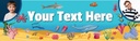 Personalised Happy Birthday Banner - Under The Sea Shark - 2 Photo Upload