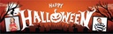 Personalised Happy Halloween Party Banner - Spooky Graveyard - 2 Photo Upload