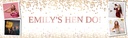 Personalised Hen Do Banner - Gold & Pink Hen Party - 4 Photo Upload