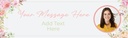 Personalised Hen Do Banner - Pink Floral Hen Party - 1 Photo Upload