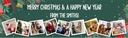 Personalised Merry Christmas Banner - Green Festive - 9 Photo Upload