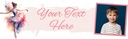 Personalised Party Banner - Ballet Dance - Custom Text & 1 Photo Upload