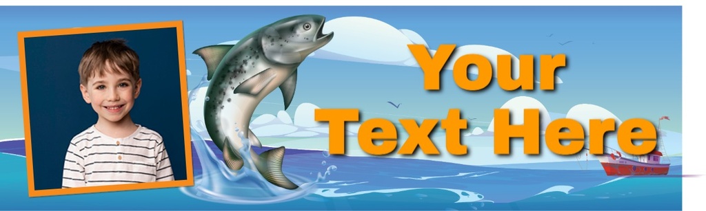 Personalised Party Banner - Fishing - 1 Photo Upload