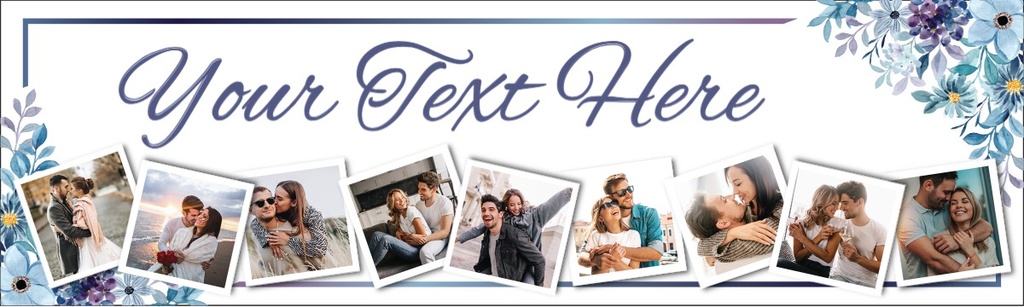 Personalised Wedding Banner - Welcome To Our Wedding - 9 Photo Upload