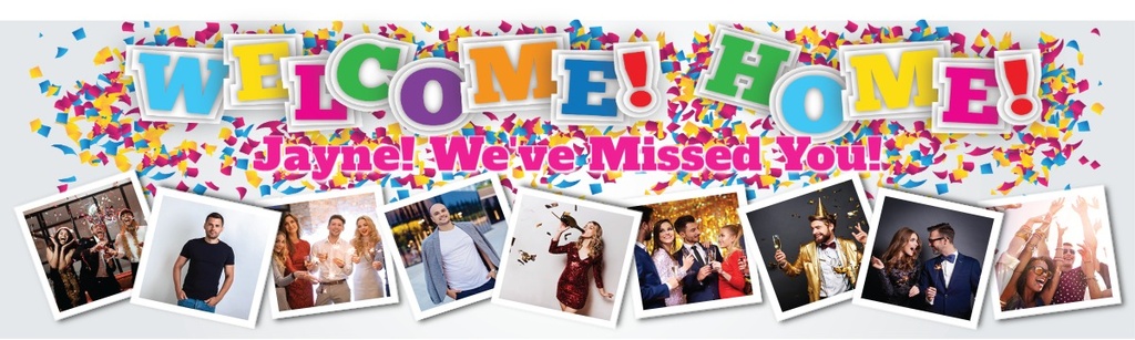 Personalised Welcome Home Banner - Party Celebration - 9 Photo Upload