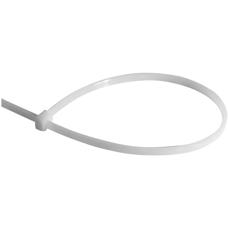 Single White Nylon Cable Tie 368mm x 4.8mm