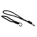 Single 15cm Black Banna Bungee Cord - Stainless Steel Hook Tie