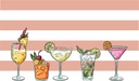 Personalised Party Backdrop Banner - Gin Bar Cocktails - Custom Text