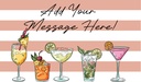 Personalised Party Backdrop Banner - Gin Bar Cocktails - Custom Text