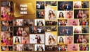 Personalised Birthday Backdrop Banner - Gold Photo Collage - Add Text & 48 Photo Upload