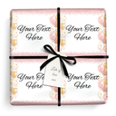 Personalised Party Wrapping Paper - Pink Balloons - Add Text