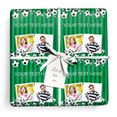 Personalised Birthday Wrapping Paper - Football - Add Text & 2 Photos
