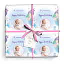 Personalised Birthday Wrapping Paper - Mermaid Friends - Add Text & 1 Photo