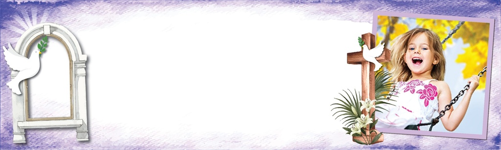 Personalised Confirmation Banner - Purple Design - Custom Text & 1 Photo