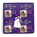 Personalised Birthday Wrapping Paper - Purple Balloons -  Add Text & 1 Photo