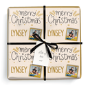 Personalised Christmas Wrapping Paper - Merry Christmas - Add Text & 1 Photo