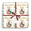 Personalised Gold Balloons Wrapping Paper - Upload Photo & Add Text