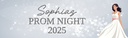 Personalised Prom Banner - Silver & White - Custom Text