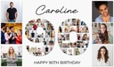 Personalised 90th Birthday Photo Banner - Add Photos - Custom Text