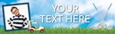 Personalised Golf Birthday Banner - Golf Clubs- Custom Text & 1 Photo