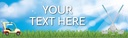Personalised Golf Birthday Banner - Golf Clubs- Custom Text