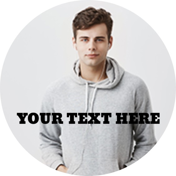 Personalised Party Stickers - Plain Design - Custom Text Over Photo