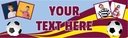 Personalised Football Party Banner - Aston Villa - Custom Text 4 Photos