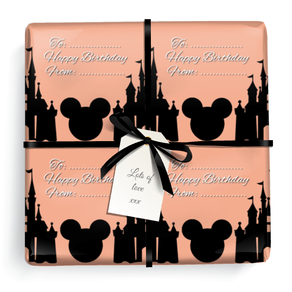 Personalised Birthday Wrapping Paper - Princess Castle - Add Text