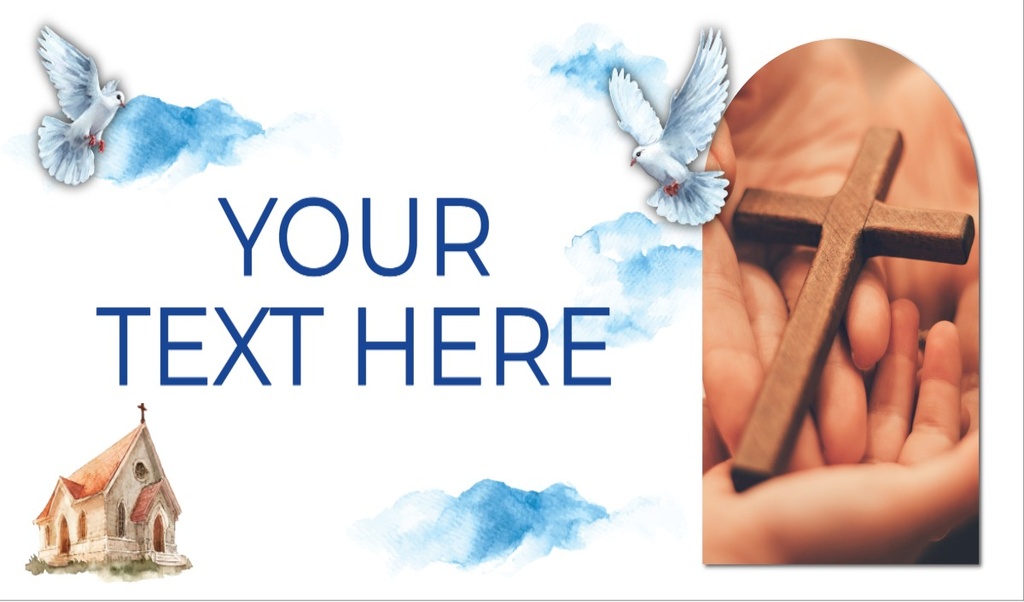 Personalised Church Banner - Custom Text - Add 1 Photo