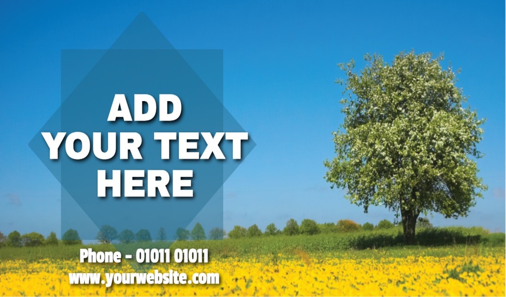 Personalised Church Banner - Custom Text -  Green Tree Design