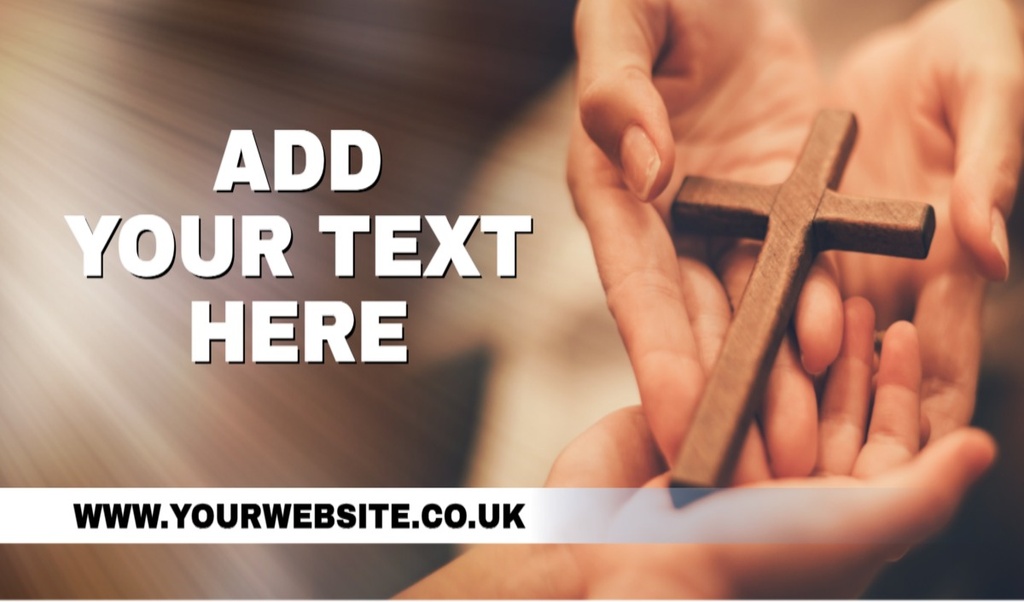 Personalised Church Banner - Custom Text - Church Backdrop