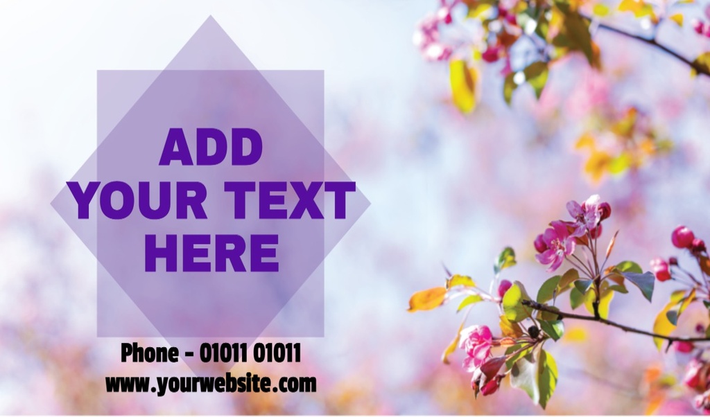 Personalised Church Banner - Custom Text - Floral Design