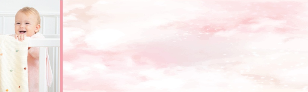 Personalised Party Banner - Pink Clouds - Custom Text & 1 Photo