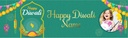 Diwali Banner - Green Celebration Design - 1 Photo