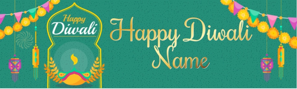 Diwali Banner - Green Celebration Design