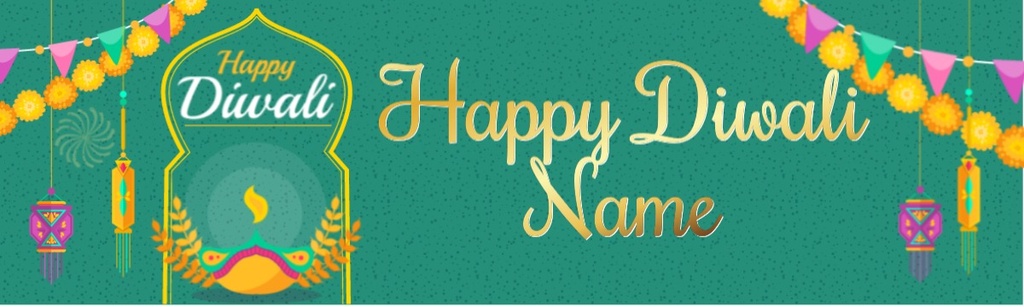 Diwali Banner - Green Celebration Design