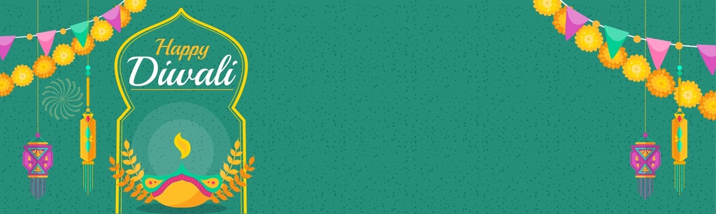 Diwali Banner - Green Celebration Design