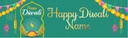 Diwali Banner - Green Celebration Design