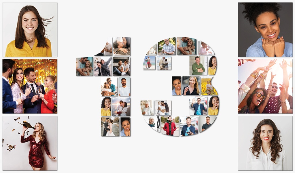 Personalised 13th Birthday Photo Banner - Add 36 Photos - Custom Text