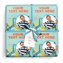 Personalised Birthday Wrapping Paper - Dinosaur - Upload 1 Photo & Add Text