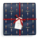 Personalised Christmas Wrapping Paper - Christmas Nutcracker Navy - Add Name