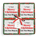 Personalised Christmas Wrapping Paper - Holly - Add Name