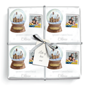 Personalised Christmas Wrapping Paper - Snow Globe - Add Name & 1 Photo